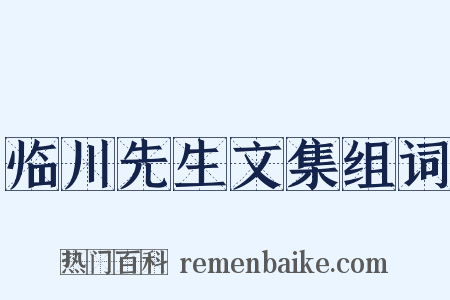临川先生文集组词是什么意思的图片